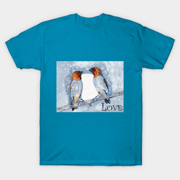 Love Birds T-Shirt by The Art Aroma